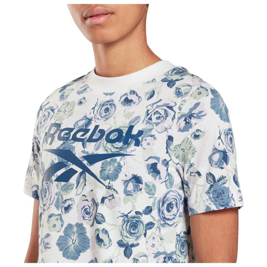 Reebok Γυναικεία κοντομάνικη μπλούζα RI Floral Crop Tee Reebok Γυναικεία κοντομάνικη μπλούζα RI Floral Crop Tee